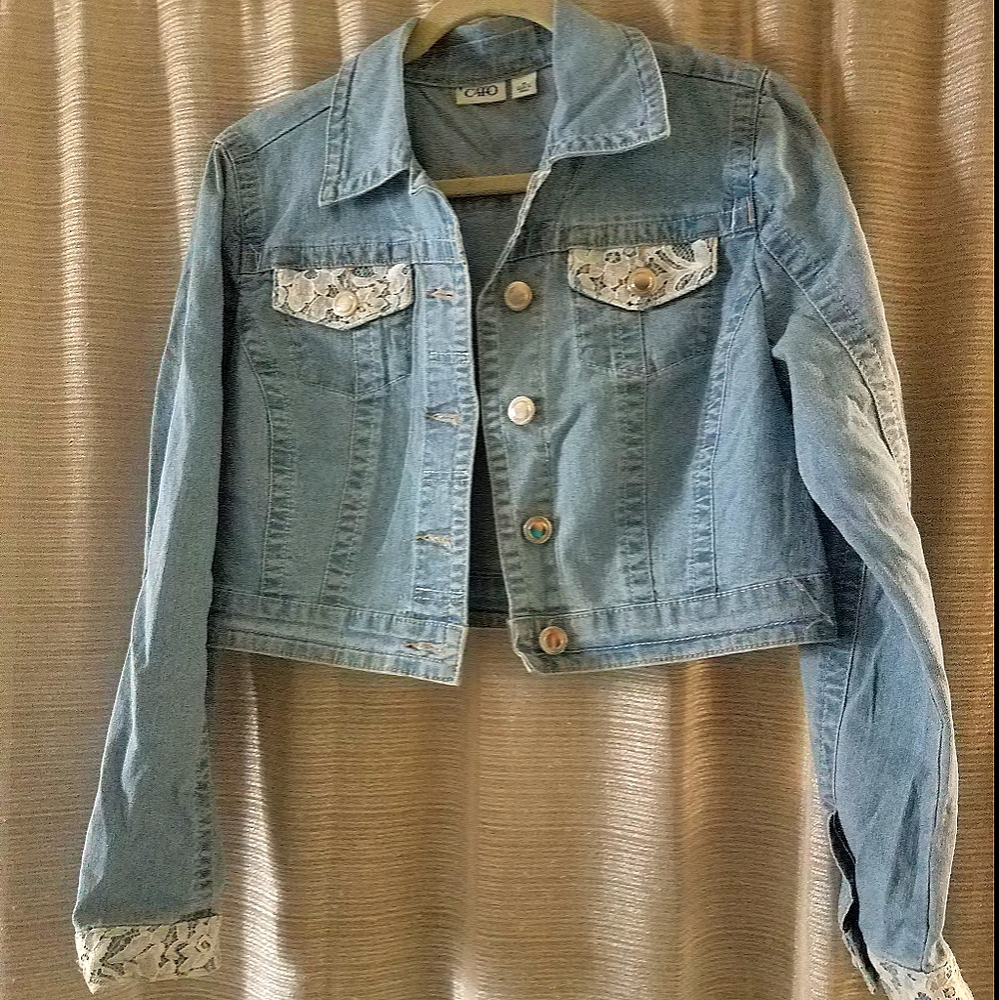 Cato Jean Jacket with Lace